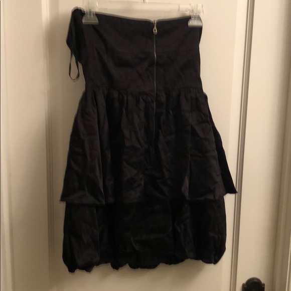Laila Azhar black silk mini dress zip up size 6 - Picture 4 of 5